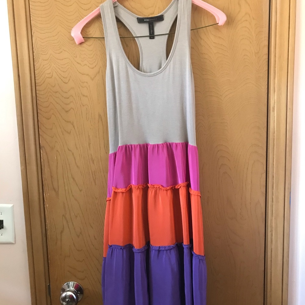 BCBGMaxAzria Racerback Colorblock Minidress